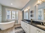 Master Bathroom with Double Vanity and Separate Soaking Tub at 29 Pelican
